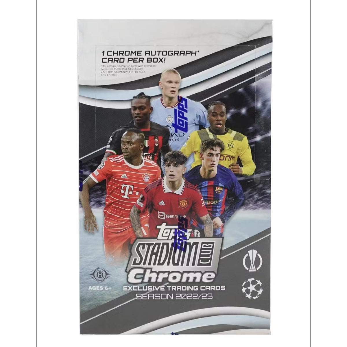 2022/23 Topps Stadium Club Chrome UEFA Club Competitions Soccer Hobby Box