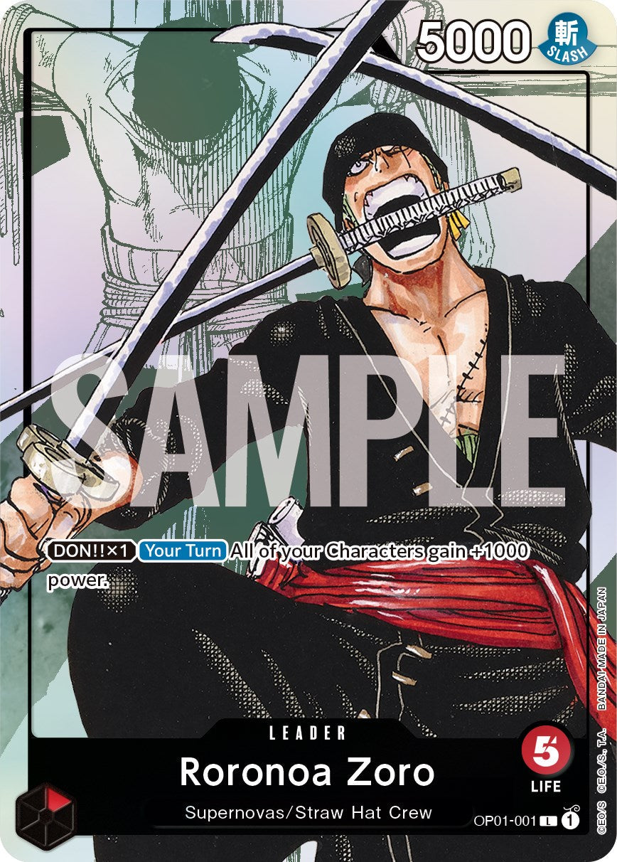 Roronoa Zoro - OP01-001 (Alternate Art) - OP01-001