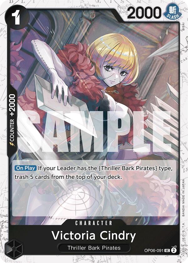 Victoria Cindry (Jolly Roger Foil) - OP06-091 - (Premium Booster -The Best-)
