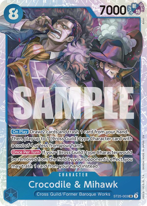 Crocodile & Mihawk - ST25-003 - (Starter Deck 25: BLUE Buggy)