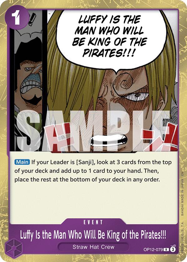 Luffy Is the Man Who Will Be King of the Pirates!!! - OP12-079