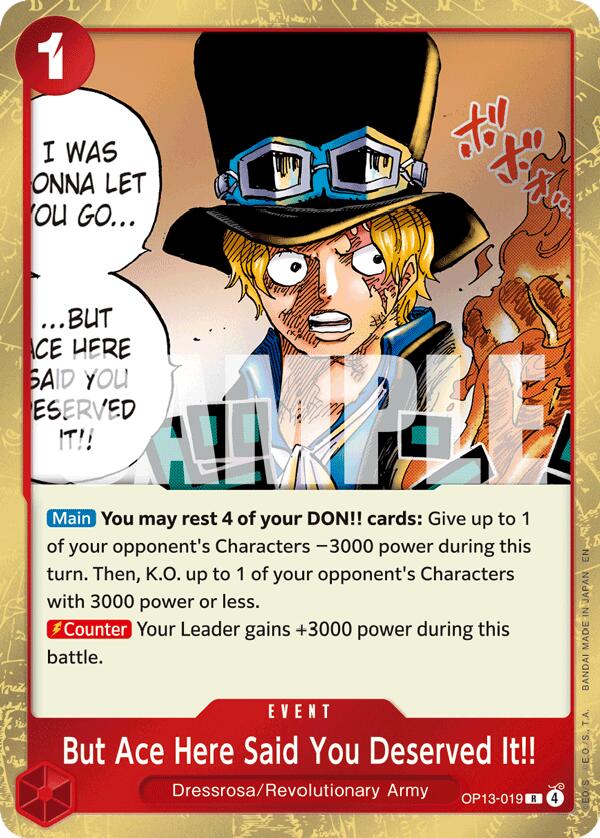 But Ace Here Said You Deserved It!! - OP13-019