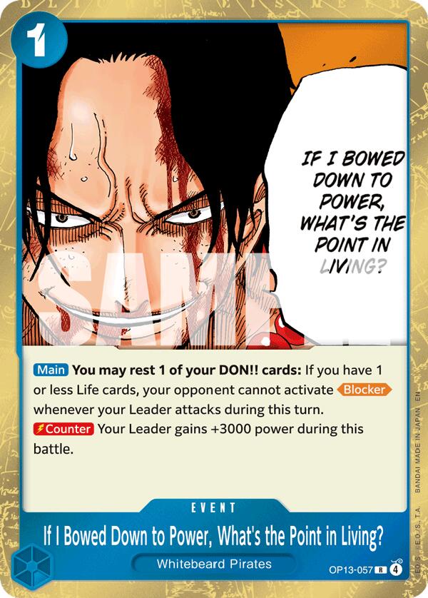 If I Bowed Down to Power, What's the Point in Living? - OP13-057