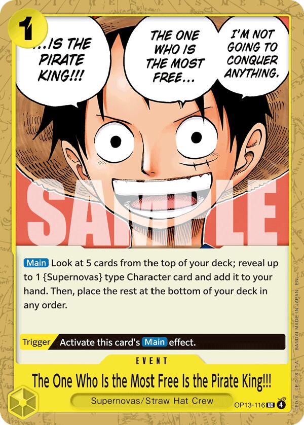 The One Who Is the Most Free Is the Pirate King!!! - OP13-116