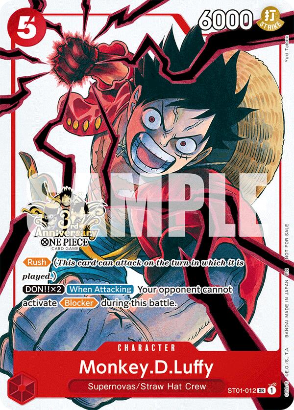 Monkey.D.Luffy - ST01-012 (3rd Anniversary Tournament 3 Brothers Pack) - ST01-012