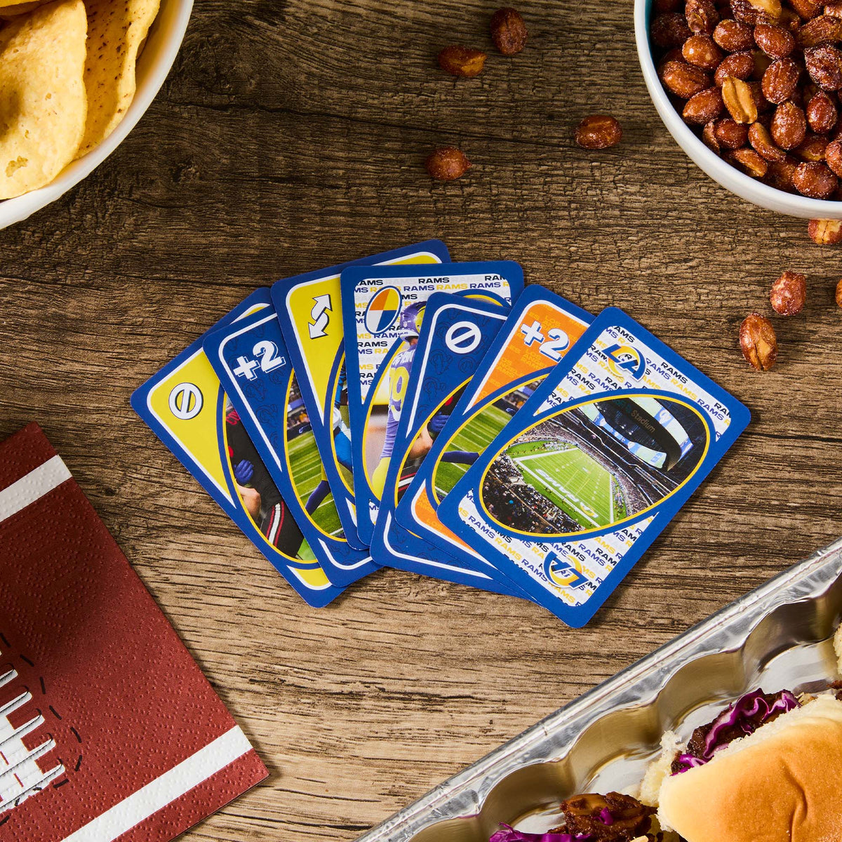 UNO Fandom NFL Los Angeles Rams Game Deck