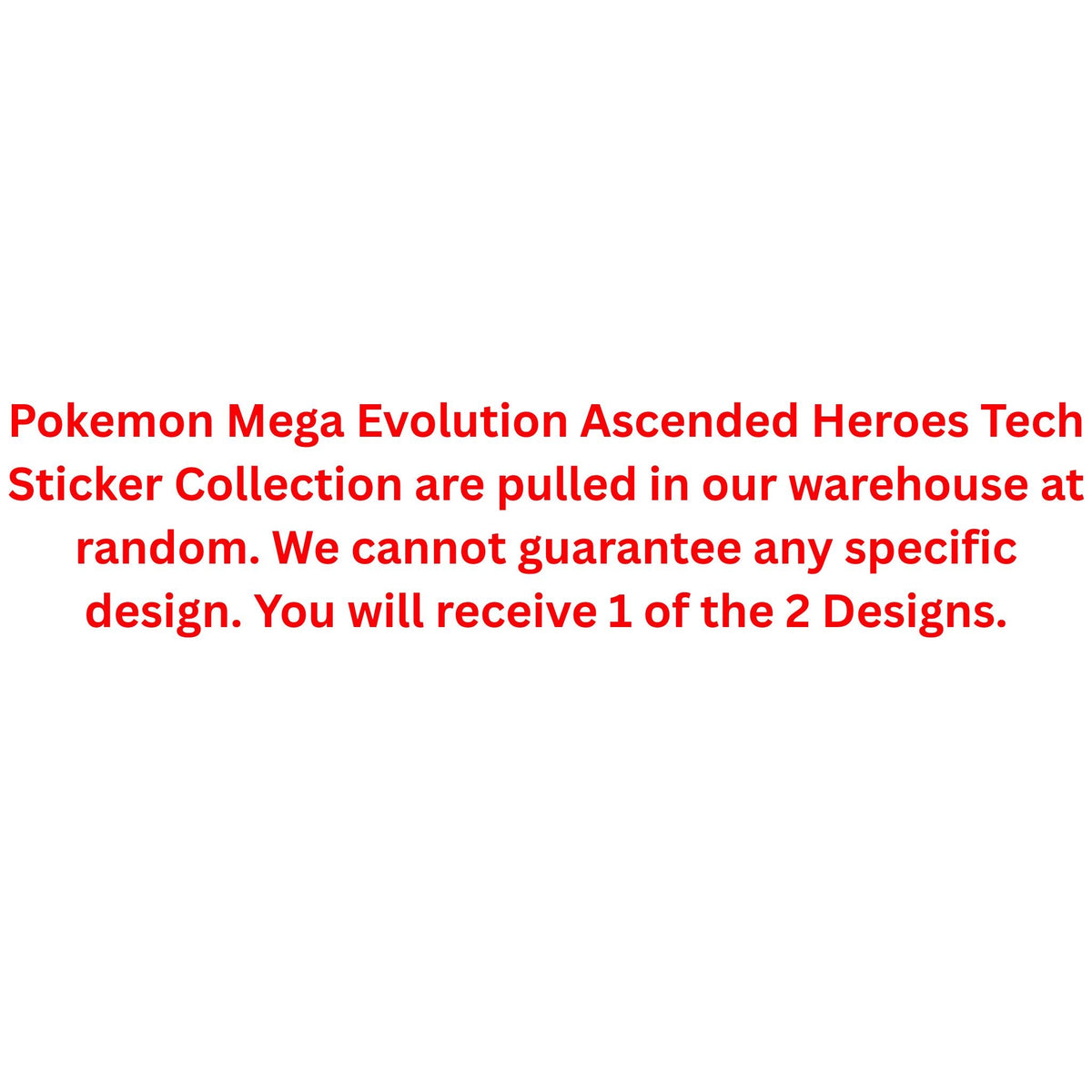 Pokemon Mega Evolution Ascended Heroes Tech Sticker Collection