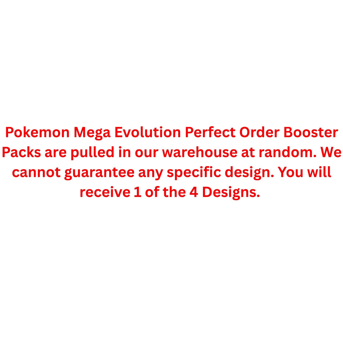 Pokemon Mega Evolution Perfect Order Booster Pack