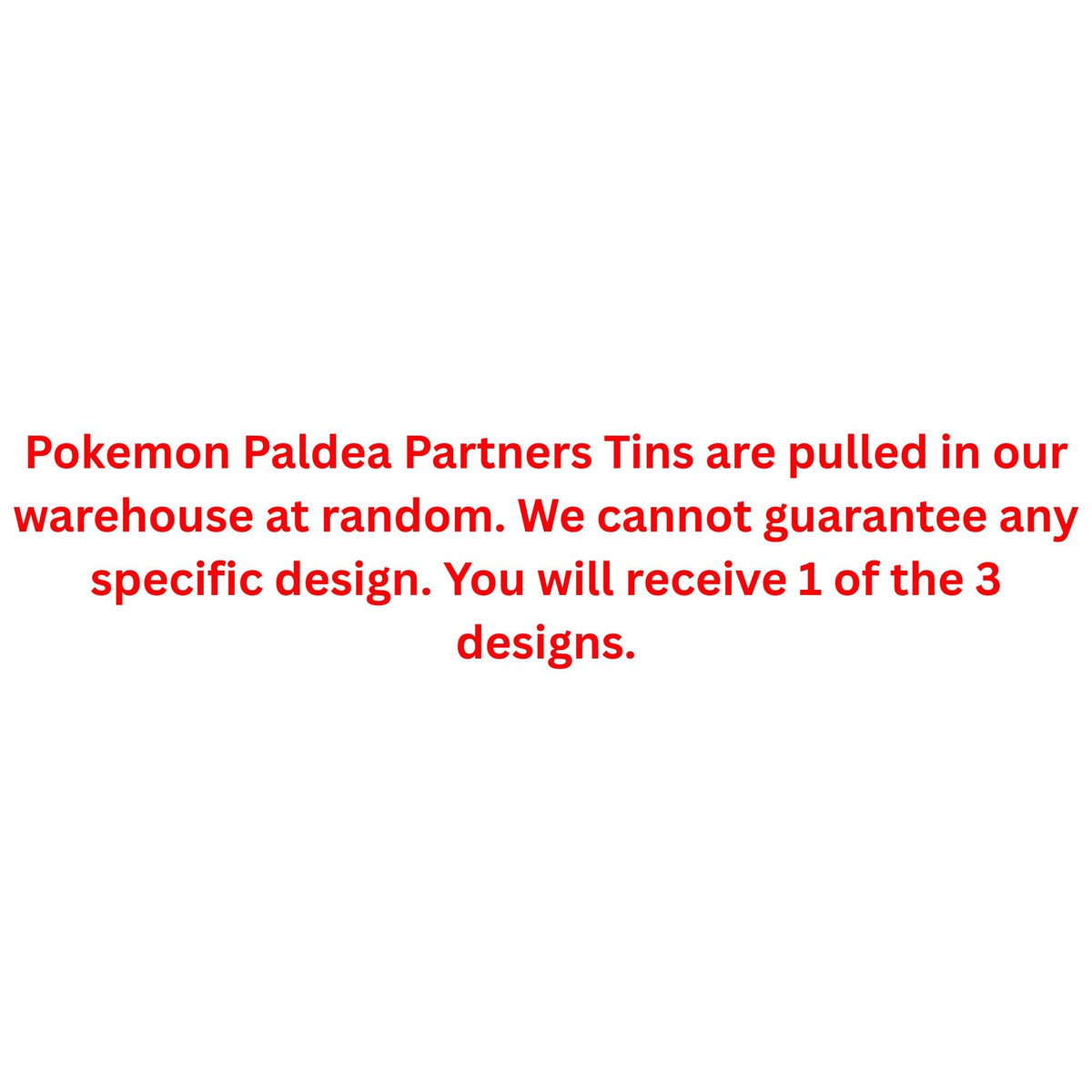 Pokemon Paldea Partners Tin