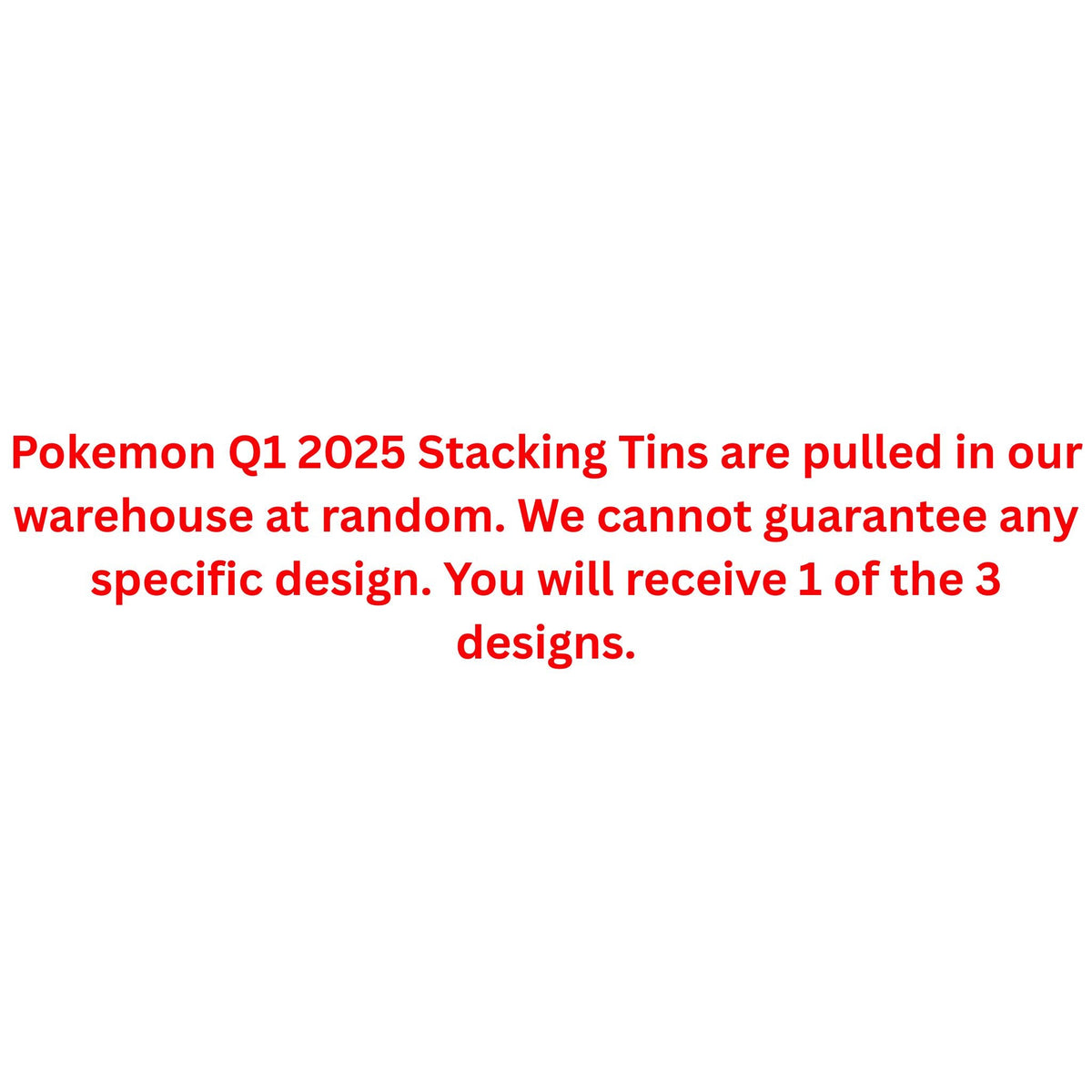 Pokemon 2025 Q1 Stacking Tin