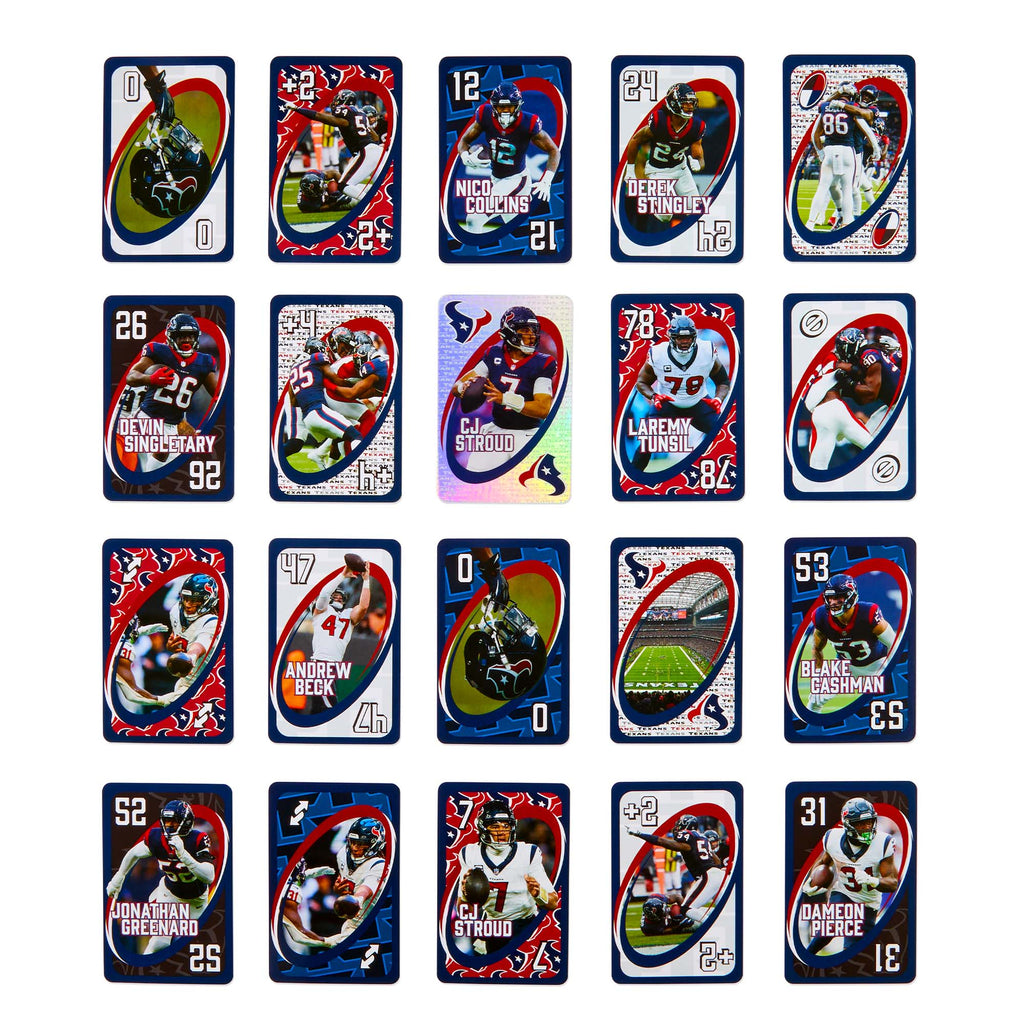 UNO Fandom NFL Houston Texans Game Deck
