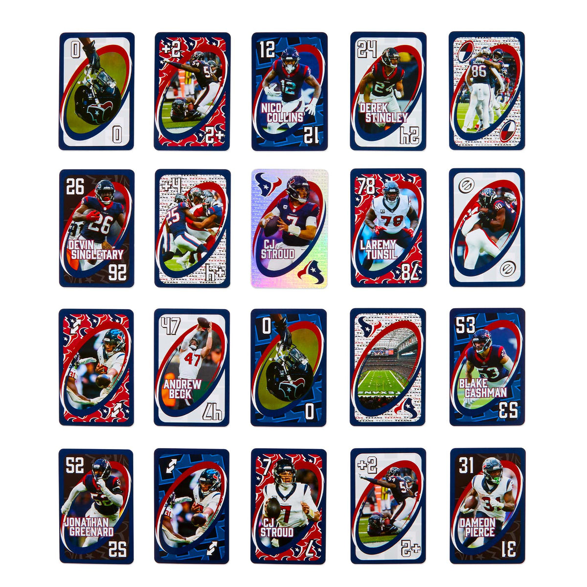 UNO Fandom NFL Houston Texans Game Deck
