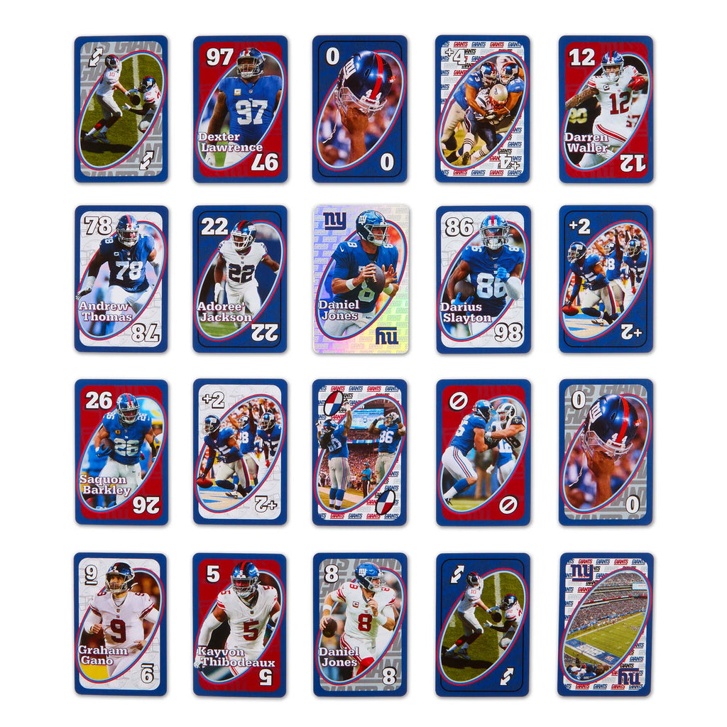 UNO Fandom NFL New York Giants Game Deck