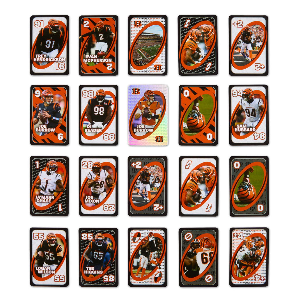 UNO Fandom NFL Cincinnati Bengals Game Deck