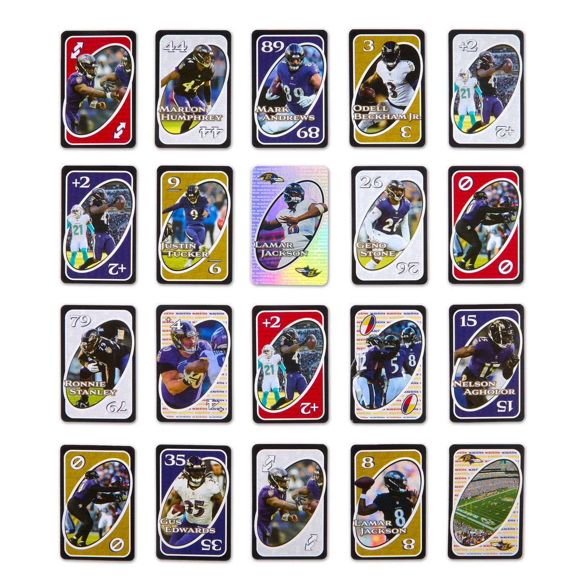 UNO Fandom NFL Baltimore Ravens Game Deck